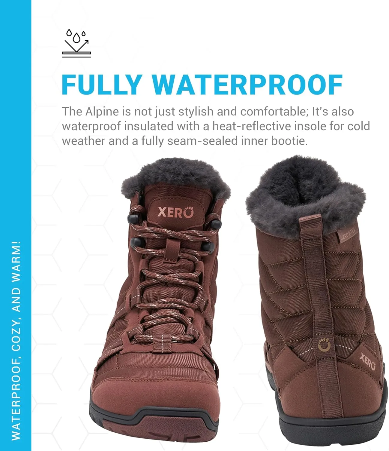 Xero Shoes Barefoot Hiking Shoes for Women | Alpine Barefoot Hiking Boots | Zero Drop Shoes for Women, Wide Toe Box, Minimalist