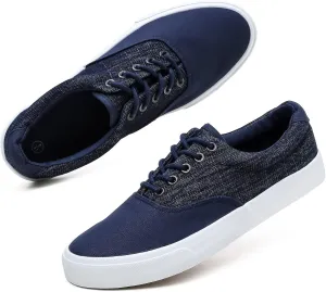 yageyan Mens Low Top Canvas Walking Shoes Lace-up Fashion Sneakers Casual
