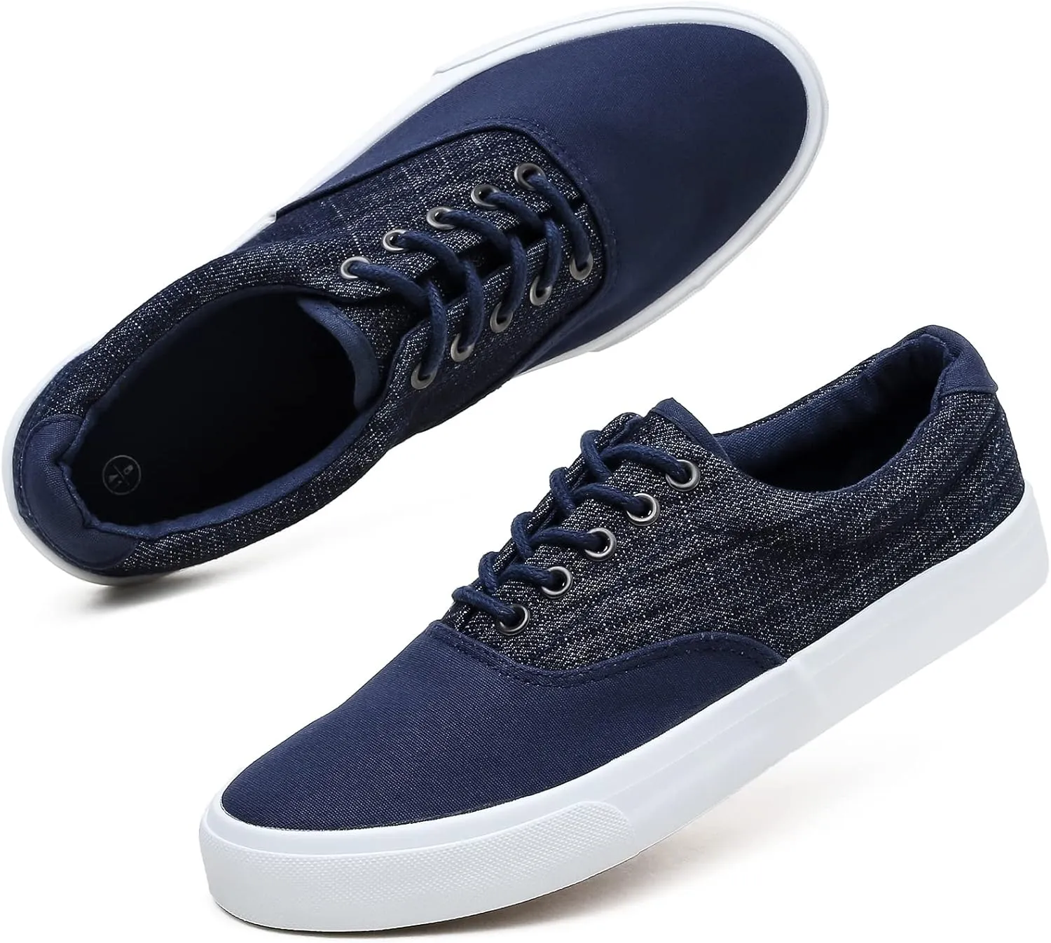 yageyan Mens Low Top Canvas Walking Shoes Lace-up Fashion Sneakers Casual
